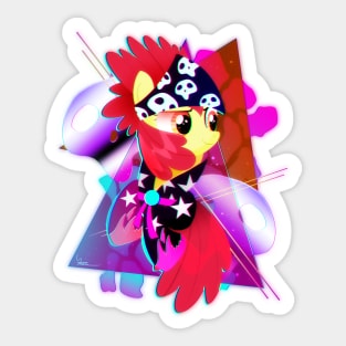 Synthwave Apple Bloom Sticker